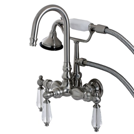 Wall-Mount Clawfoot Tub Faucet, Brushed Nickel, Tub Wall Mount