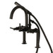 Deck-Mount Clawfoot Tub Faucet, Matte Black, Deck Mount