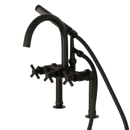 Deck-Mount Clawfoot Tub Faucet, Matte Black, Deck Mount