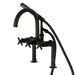 Deck-Mount Clawfoot Tub Faucet, Matte Black, Deck Mount