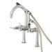 Deck-Mount Clawfoot Tub Faucet, Polished Chrome, Deck Mount