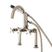Deck-Mount Clawfoot Tub Faucet, Polished Nickel, Deck Mount