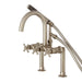 Deck-Mount Clawfoot Tub Faucet, Brushed Nickel, Deck Mount