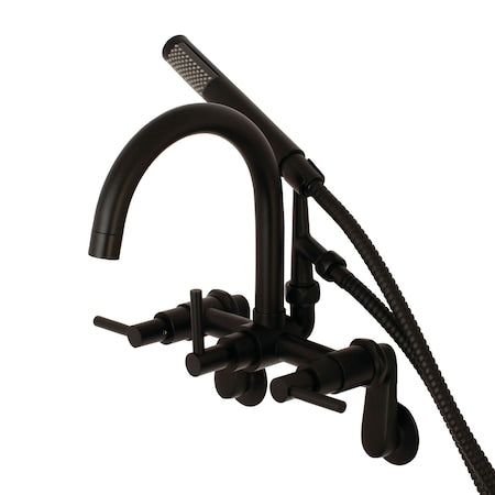 Wall-Mount Clawfoot Tub Faucet, Matte Black, Tub Wall Mount