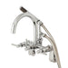 Wall-Mount Clawfoot Tub Faucet, Polished Chrome, Tub Wall Mount