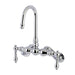 Wall-Mount Clawfoot Tub Faucet, Polished Chrome, Tub Wall Mount