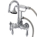 Wall-Mount Clawfoot Tub Faucet, Polished Chrome, Tub Wall Mount