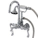 Wall-Mount Clawfoot Tub Faucet, Polished Chrome, Tub Wall Mount