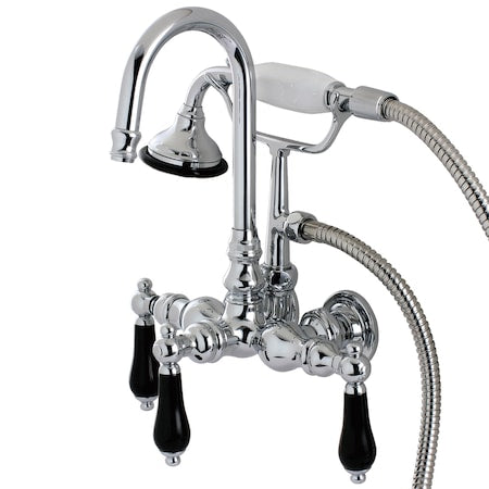 Wall-Mount Clawfoot Tub Faucet, Polished Chrome, Tub Wall Mount