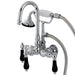 Wall-Mount Clawfoot Tub Faucet, Polished Chrome, Tub Wall Mount