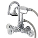 Wall-Mount Clawfoot Tub Faucet, Polished Chrome, Tub Wall Mount