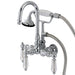 Wall-Mount Clawfoot Tub Faucet, Polished Chrome, Tub Wall Mount
