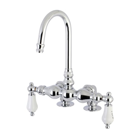 Deck-Mount Clawfoot Tub Faucet, Polished Chrome, Deck Mount