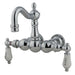 Wall-Mount Clawfoot Tub Faucet, Polished Chrome, Tub Wall Mount