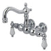 Wall-Mount Clawfoot Tub Faucet, Polished Chrome, Tub Wall Mount
