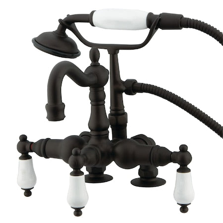 Deck-Mount Clawfoot Tub Faucet, Standard, 3-3/8", 2, Deck Mount, Oil Rubbed Bronze