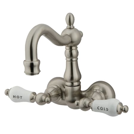 Wall-Mount Clawfoot Tub Faucet, Brushed Nickel, Tub Wall Mount