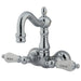 Wall-Mount Clawfoot Tub Faucet, Polished Chrome, Tub Wall Mount