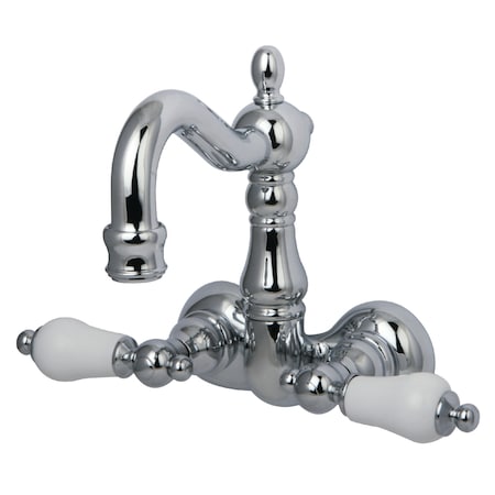 Wall-Mount Clawfoot Tub Faucet, Polished Chrome, Tub Wall Mount