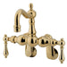 Wall-Mount Clawfoot Tub Faucet, Standard, 3-3/8" to 9", 2, Tub Wall Mount, Polished Brass