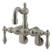 Wall-Mount Clawfoot Tub Faucet, Standard, 3-3/8" to 9", 2, Tub Wall Mount, Brushed Nickel