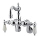 Wall-Mount Clawfoot Tub Faucet, Standard, 3-3/8" to 9", 2, Tub Wall Mount, Polished Chrome