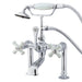 Deck-Mount Clawfoot Tub Faucet, Polished Chrome, Deck Mount