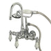 Wall-Mount Clawfoot Tub Faucet, Polished Chrome, Tub Wall Mount