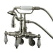 Wall-Mount Clawfoot Tub Faucet, Standard, 3-3/8" to 9", 2, Tub Wall Mount, Brushed Nickel