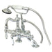 Deck-Mount Clawfoot Tub Faucet, Standard, 3-3/8", 2, Deck Mount, Polished Chrome