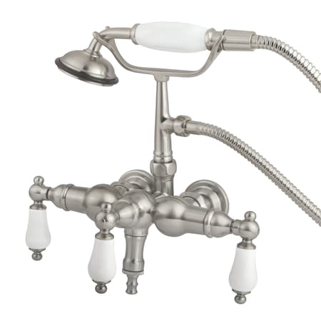 Wall-Mount Clawfoot Tub Faucet, Brushed Nickel, Tub Wall Mount