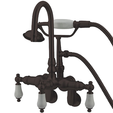Wall-Mount Clawfoot Tub Faucet, Standard, 3-3/8" to 9", 2, Tub Wall Mount, Oil Rubbed Bronze
