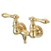 Wall-Mount Clawfoot Tub Faucet, Polished Brass, Tub Wall Mount