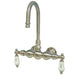 Wall-Mount Clawfoot Tub Faucet, Brushed Nickel, Tub Wall Mount