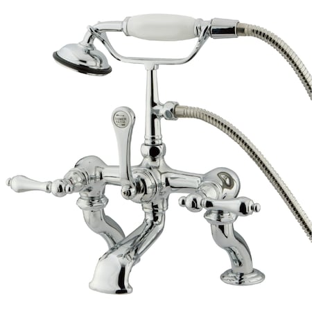 Deck-Mount Clawfoot Tub Faucet, Polished Chrome, Deck Mount