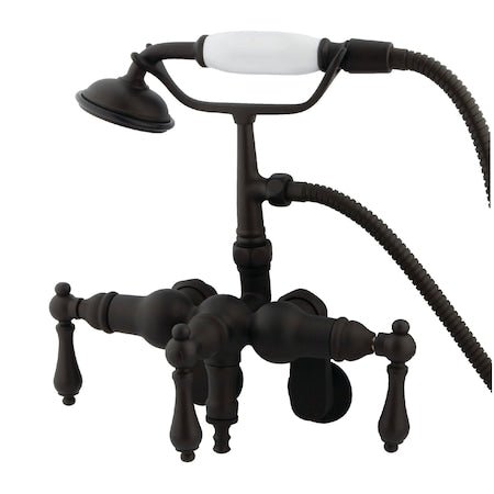 Wall-Mount Clawfoot Tub Faucet, Standard, 3-3/8" to 9", 2, Tub Wall Mount, Oil Rubbed Bronze