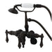 Wall-Mount Clawfoot Tub Faucet, Standard, 3-3/8" to 9", 2, Tub Wall Mount, Oil Rubbed Bronze