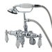 Wall-Mount Clawfoot Tub Faucet, Standard, 3-3/8" to 9", 2, Tub Wall Mount, Polished Chrome