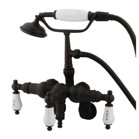 Wall-Mount Clawfoot Tub Faucet, Standard, 3-3/8" to 9", 2, Tub Wall Mount, Oil Rubbed Bronze
