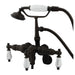 Wall-Mount Clawfoot Tub Faucet, Standard, 3-3/8" to 9", 2, Tub Wall Mount, Oil Rubbed Bronze