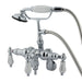 Wall-Mount Clawfoot Tub Faucet, Standard, 3-3/8" to 9", 2, Tub Wall Mount, Polished Chrome