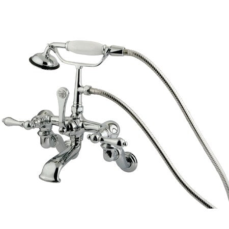 Wall-Mount Clawfoot Tub Faucet, Polished Chrome, Tub Wall Mount