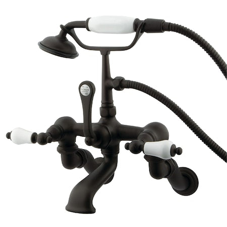 Wall-Mount Clawfoot Tub Faucet, Standard, 3-3/8" to 10", 2, Tub Wall Mount, Oil Rubbed Bronze