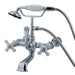 Wall-Mount Clawfoot Tub Faucet, Polished Chrome, Tub Wall Mount