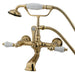 Wall-Mount Clawfoot Tub Faucet, Polished Brass, Tub Wall Mount