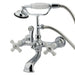 Wall-Mount Clawfoot Tub Faucet, Polished Chrome, Tub Wall Mount