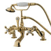 Deck-Mount Clawfoot Tub Faucet, Standard, 3" to 12", 2, Deck Mount, Polished Brass