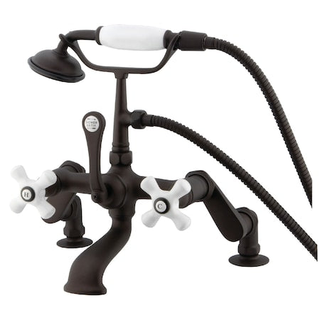 Deck-Mount Clawfoot Tub Faucet, Standard, 3" to 12", 2, Deck Mount, Oil Rubbed Bronze