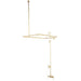 Wall-Mount Clawfoot Tub Faucet, Standard, 3-3/8", 2, Tub Wall Mount, Polished Brass