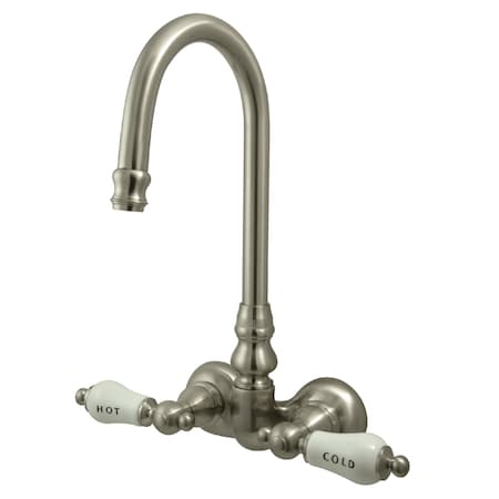 Wall-Mount Clawfoot Tub Faucet, Brushed Nickel, Tub Wall Mount